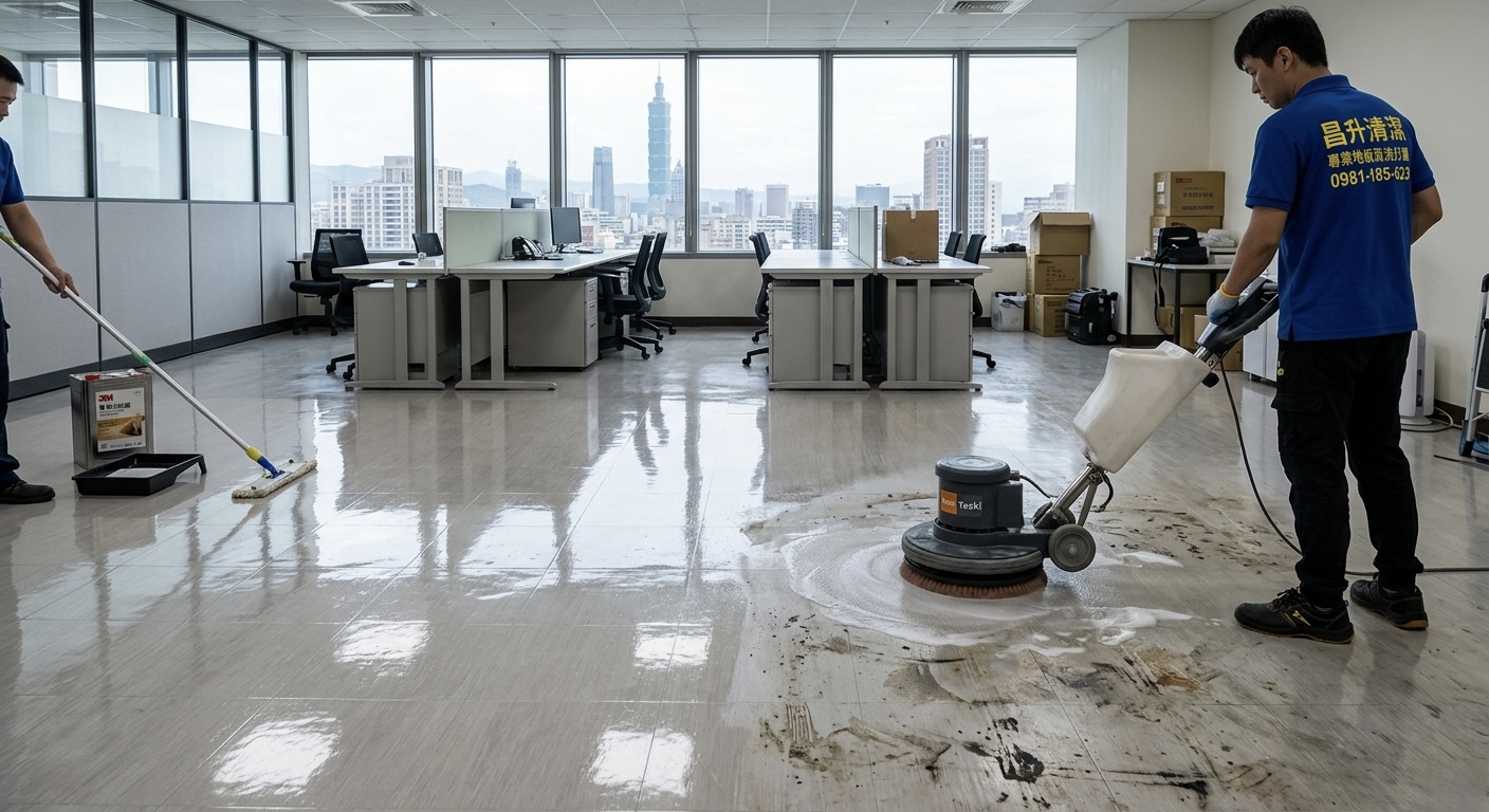 辦公室搬遷後的地板清洗打蠟